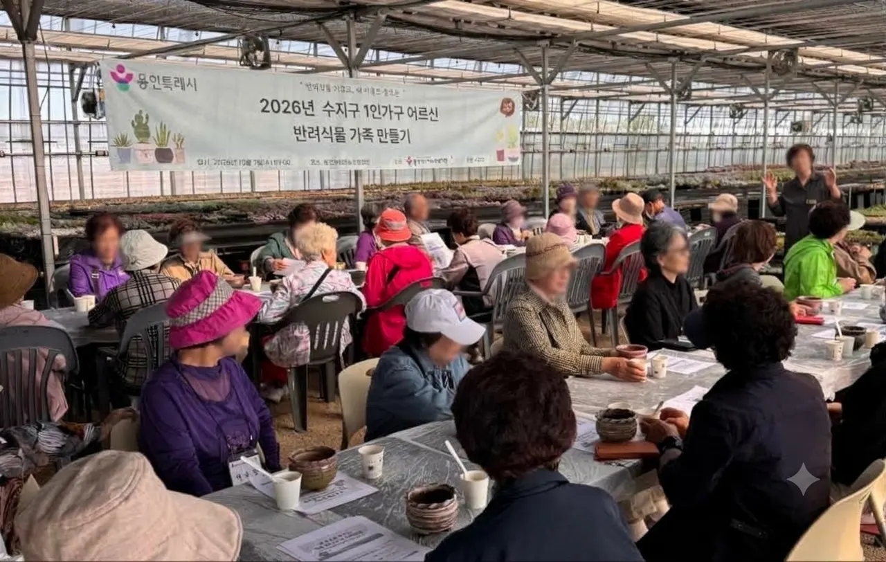 수지구 어르신 반려식물 나눔
